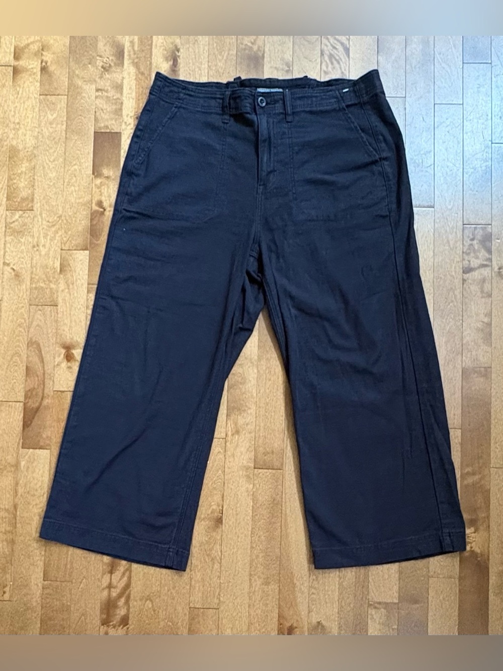 Torrid Black Wide-Leg Lace-Up Back Utility Crop Pants Size 18 - Picture 3 of 14